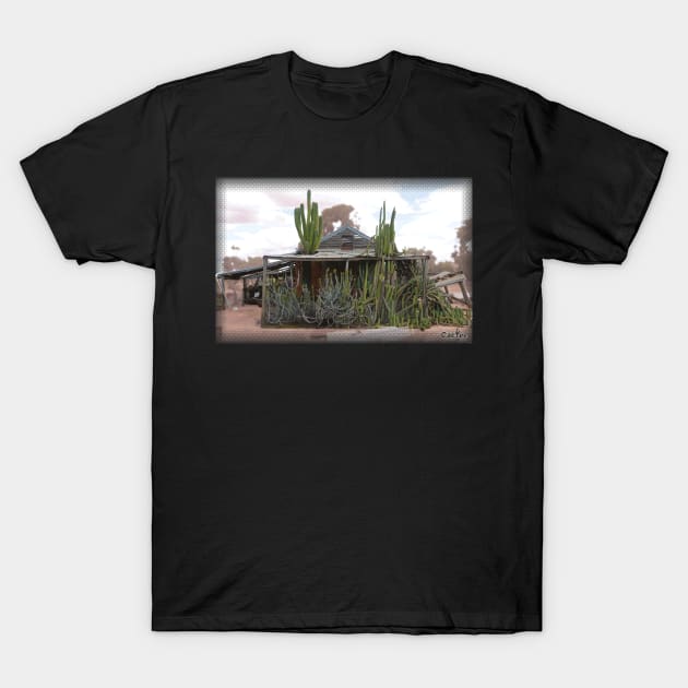 Fields Cactus Garden & Trichocereus Validus T-Shirt by Cactee